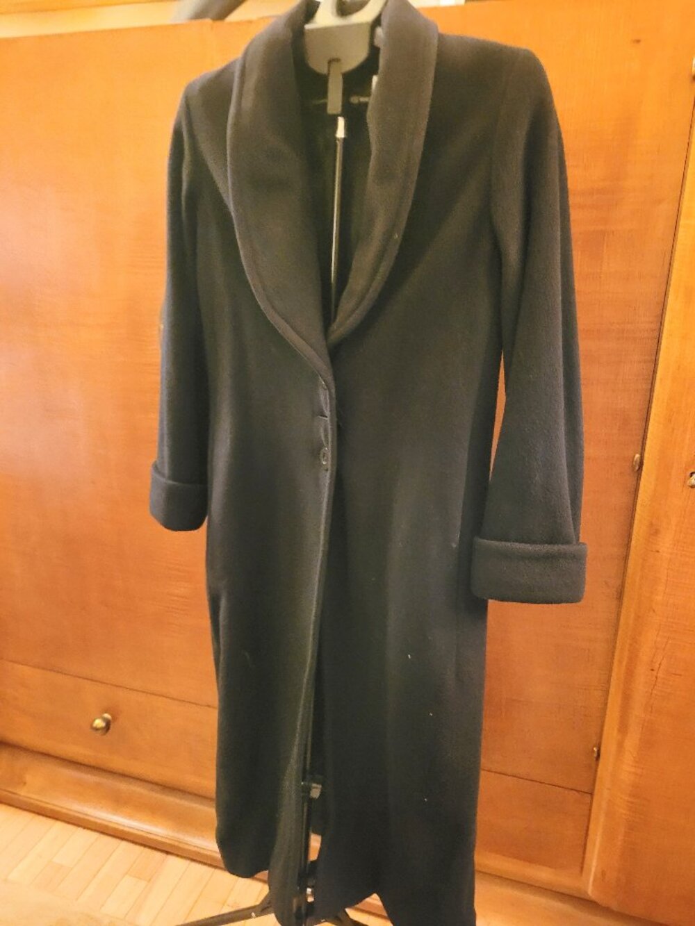 Debora Kuchme Black Finest Cashmere Long Length Coat